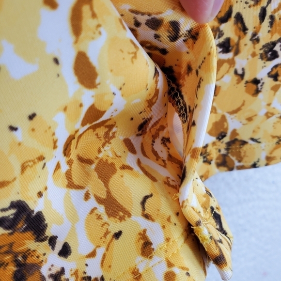 Carmen Marc Valvo Skirt M Floral Boho Chic Colorful Pencil Stretch Midi Cover - Picture 6 of 9